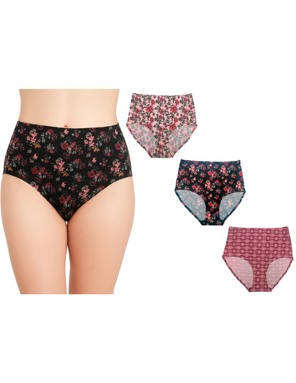 Pantaleta Alta Sin Costuras Pack 3pzas Negra/nude/blanco