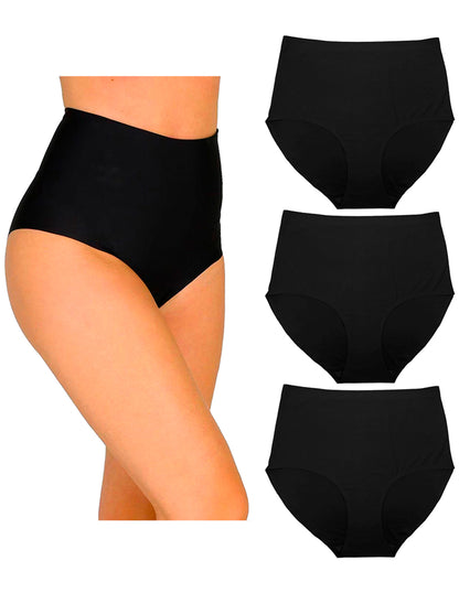 Pack Con 3 Pantaletas Altas Sin Costuras Talla Extra