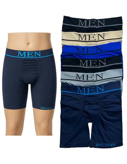 Boxer Largo Biker Microfibra Hombre, Paquete De 6 Pzas