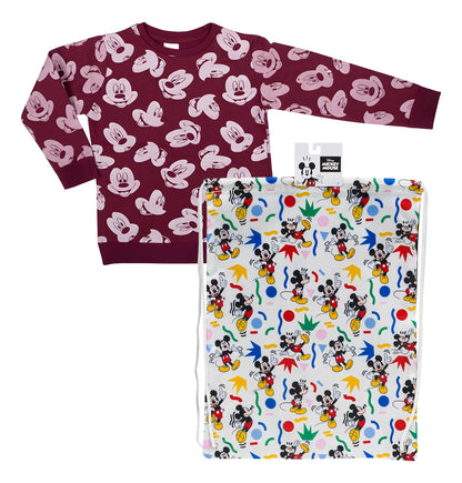 Set De Sudadera Y Mochila Tipo Morral De Mickey Mouse