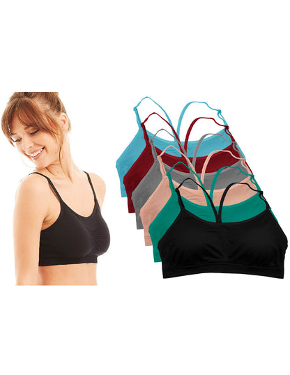 Paquete de 6 Tops Dama con esponja Pack con 6 Diferentes Colores