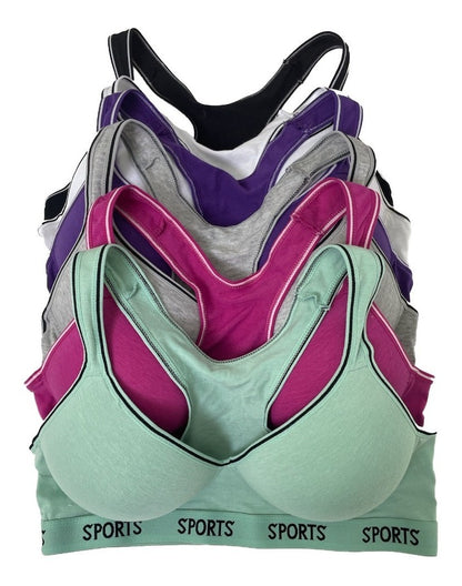 Top Deportivo Algodon Copa B C, Pack 6 Pzas, 6 Dif Color8911