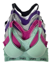 Cargar imagen en el visor de la galería, Top Deportivo Algodon Copa B C, Pack 6 Pzas, 6 Dif Color8911
