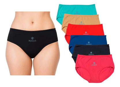Paquete Con 6 Pantaletas Completa De Algodón
