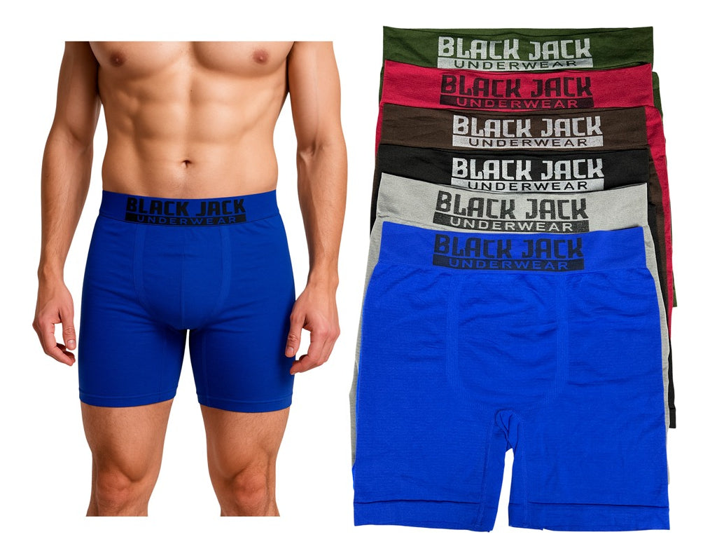 Boxer Largo Biker Microfibra Hombre, Paquete De 6 Pzas