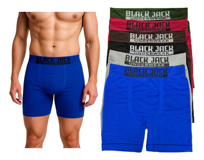 Boxer Largo Biker Microfibra Hombre, Paquete De 6 Pzas