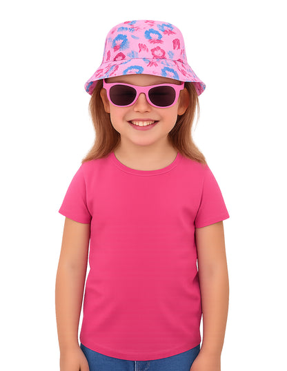 Set De Sombrero Y Lentes De Sol Para Bebé Rosa 0-3 Años 85697