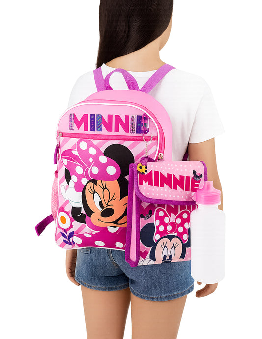 Set De Mochila Con Lonchera, Llavero, Bote  Y Clip De Tu Personaje Favorito