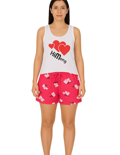 Pijama Dama Set De Blusa Y Capri/Short