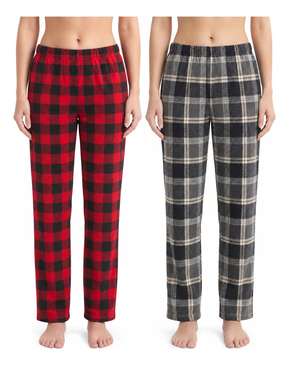 Set De 2 Pantalones De Pijama Para Dama, Suaves Y Cómodos