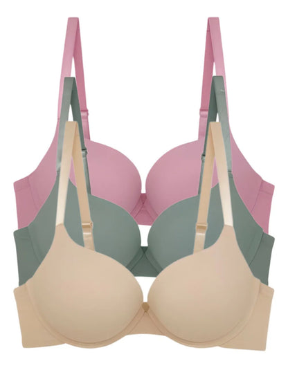 Pack 3 Brasier Push Up o Doble Push Aumenta Hasta 2 Tallas