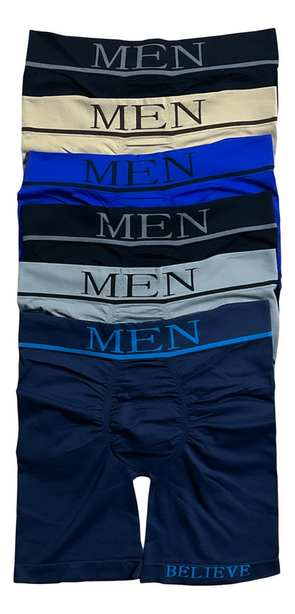 Boxer Largo Biker Microfibra Hombre, Paquete De 6 Pzas