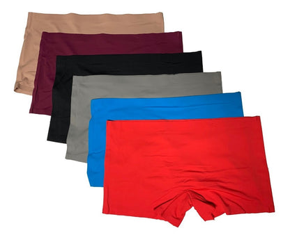 Boxer Sin Costuras (invisible) Pack 6 Pzas Difer Colores