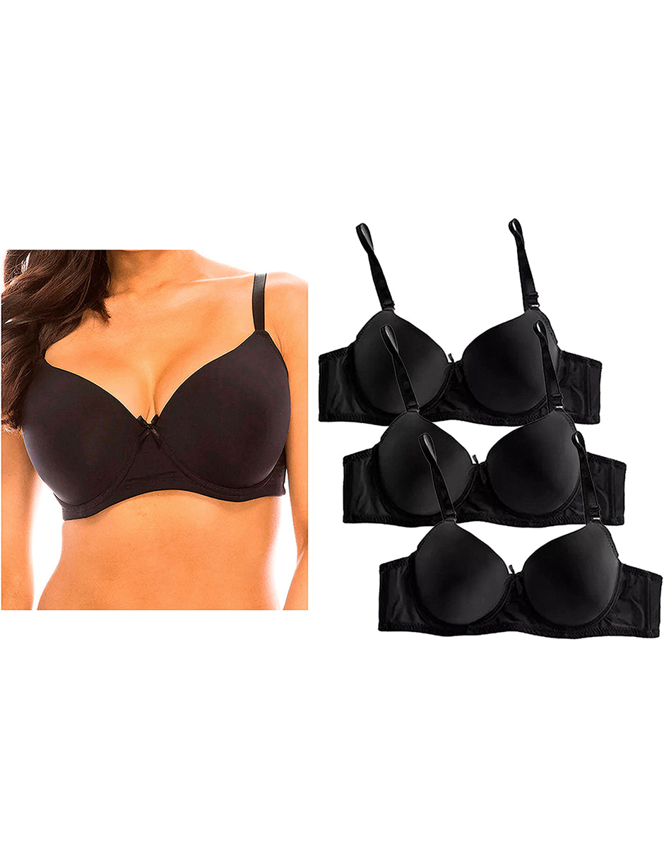 Brassier Copa Doble Dd, Paquete 6 Pzas, Colores Basicos 5209