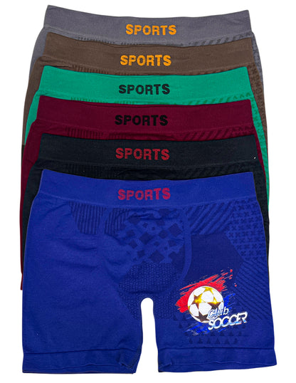 Paquete 6 Bóxers Largos Para Niño Con 6 Colores Diferentes