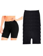 Cargar imagen en el visor de la galería, Boxer Largo Dama Licra, Pack Con 6 Pzas 2nude/2negros/2bcos
