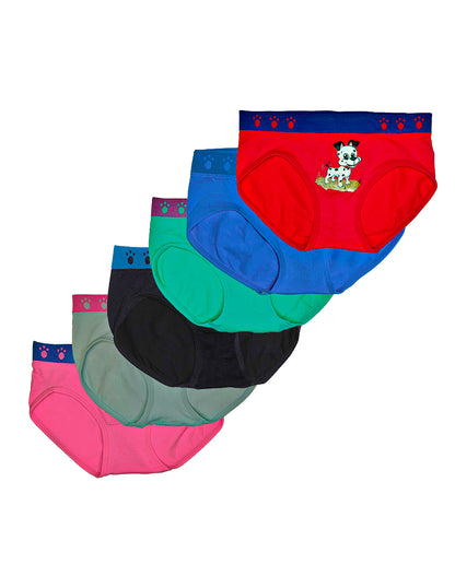 Pantaleta Licra Niña, Paquete 6 Piezas, 6 Diferentes Colore