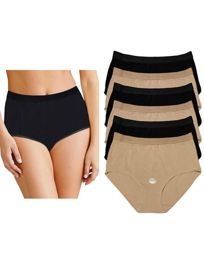 Paquete Con 6 Pantaletas Completas De Algodón
