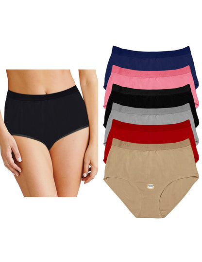 Paquete Con 6 Pantaletas Completas De Algodón