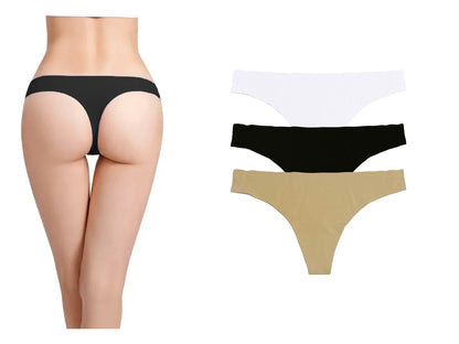 Paquete con 3 Pantaletas, Boxer o Tangas Sin Costuras