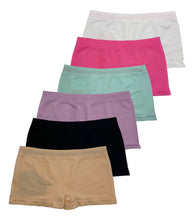 Cargar imagen en el visor de la galería, Boxer Licra Niña, Paquete 6 Piezas, 6 Diferentes Colores
