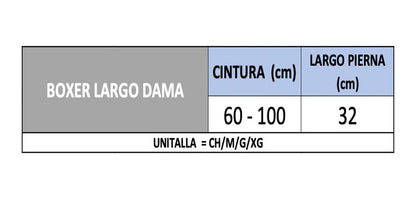 Boxer Largo Dama Licra, Pack Con 6 Pzas 2nude/2negros/2bcos