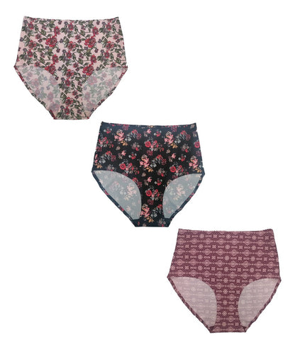 Pantaleta Alta Sin Costuras Pack 3pzas Negra/nude/blanco