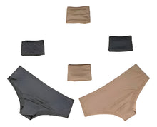 Cargar imagen en el visor de la galería, Pantaleta Sin Costuras (invisible) Pack 6 Pzas 3negro/3camel

