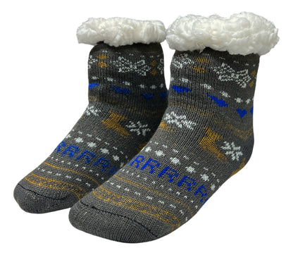 3 Pares de Calcetines Navideños Infantiles Con Borrega Y Antiderrapente