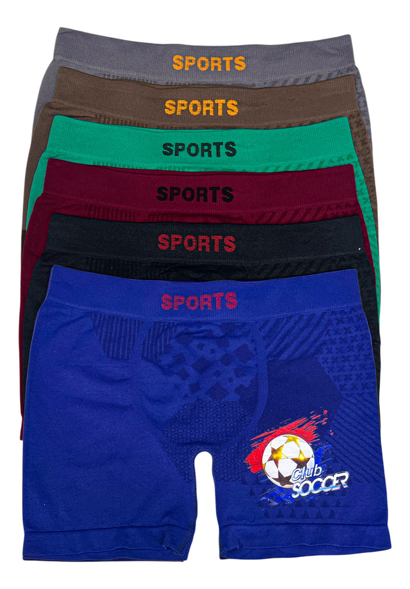 Paquete 6 Bóxers Largos Para Niño Con 6 Colores Diferentes