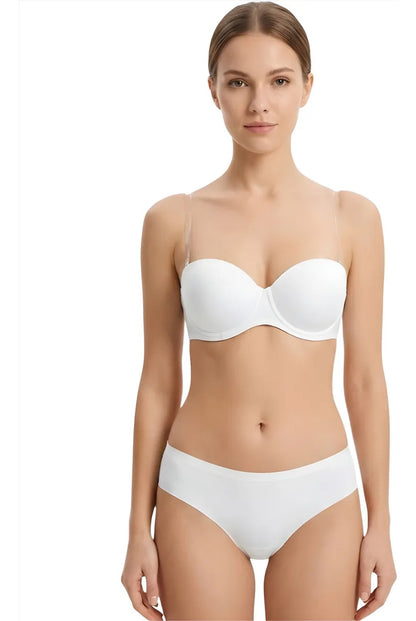 Conjunto De Brasier Strapless Y Panty Sin Costuras