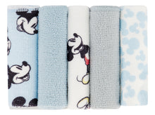Cargar imagen en el visor de la galería, Set De Toalla De Baño Con Capucha Y 5 Toallitas Mickey Mouse

