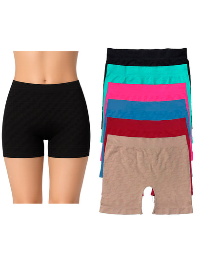 Boxer Largo Dama Microfibra, Paquete De 6 Piezas, 6 Colores
