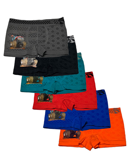 Boxer Niño Licra, Pack 6 Piezas En 6 Diferentes Colores