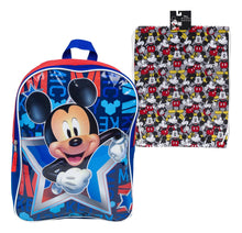 Cargar imagen en el visor de la galería, Set De Mochila Infantil Con Morral Mickey Minnie Mouse
