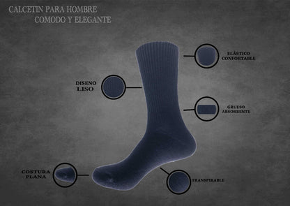 Paquete con 12 Pares de Calcetines de vestir para Hombre