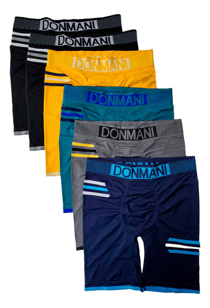 Boxer Largo Biker Microfibra Hombre, Paquete De 6 Pzas