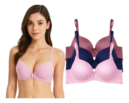 Pack 3 Brasier Push Up o Doble Push Aumenta Hasta 2 Tallas