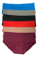 Cargar imagen en el visor de la galería, Pantaleta Sin Costuras (invisible) Pack 6 Pzas 3negro/3camel
