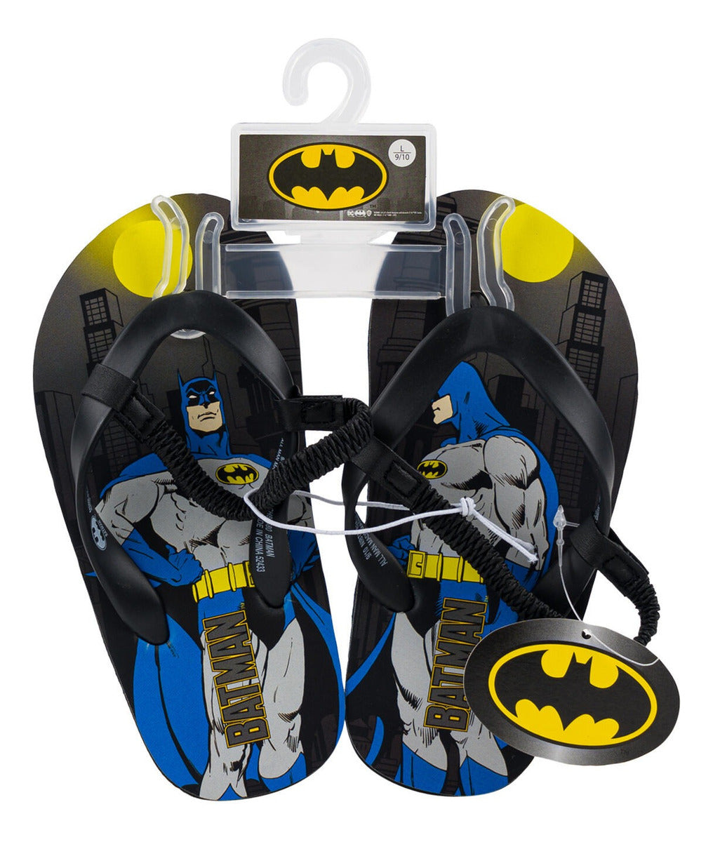 Sandalias Chanclas De Tu Personaje Favorito Negro Batman 5-6