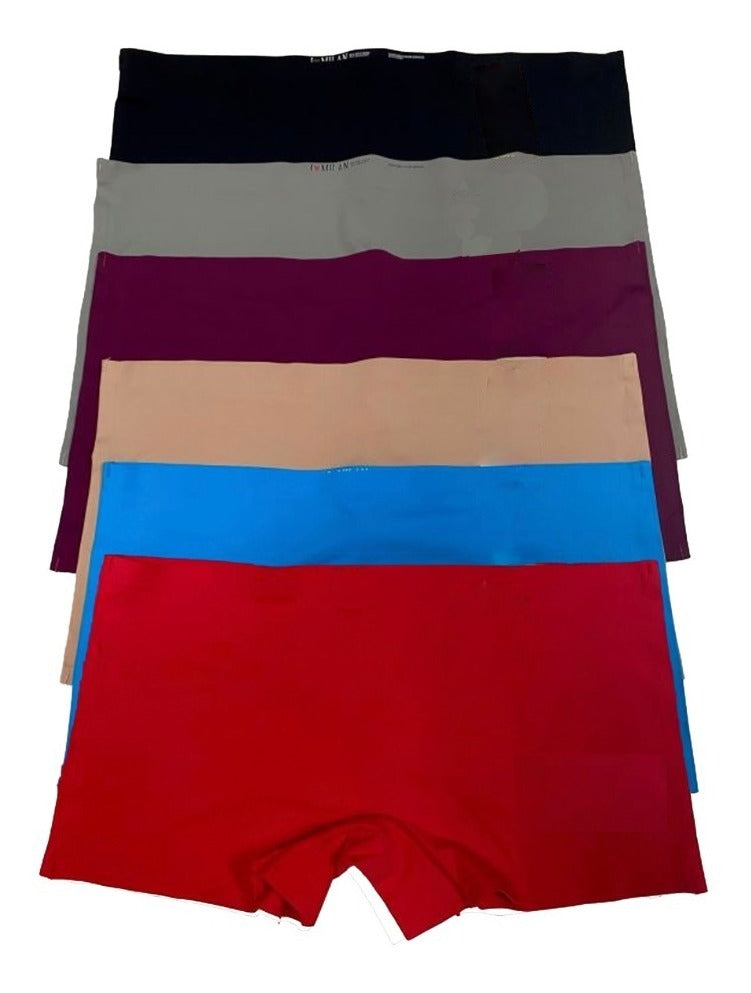 Boxer Sin Costuras (invisible) Pack 6 Pzas Difer Colores