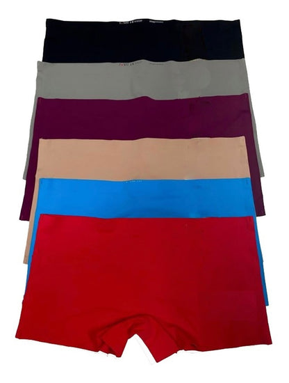 Boxer Sin Costuras (invisible) Pack 6 Pzas Difer Colores