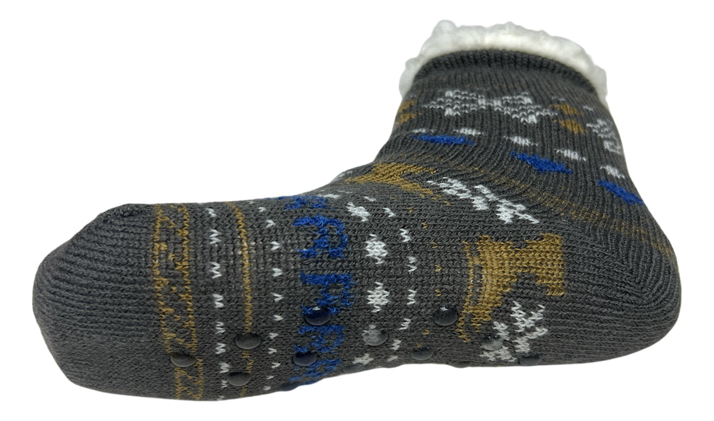 3 Pares de Calcetines Navideños Infantiles Con Borrega Y Antiderrapente