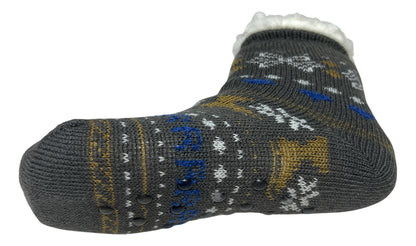 3 Pares de Calcetines Navideños Infantiles Con Borrega Y Antiderrapente