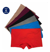 Cargar imagen en el visor de la galería, Boxer Sin Costuras (invisible) Pack 6 Pzas Difer Colores
