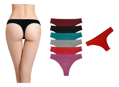 Tanga Dama Licra Paq 6 Piezas, 6 Diferentes Colores