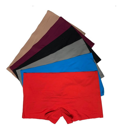 Boxer Sin Costuras (invisible) Pack 6 Pzas Difer Colores