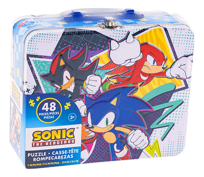 Lonchera Con Rompecabezas 48 Pzas Diferentes Personajes Celeste Sonic 83270