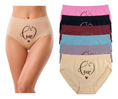 Paquete Con 6 Pantaletas Completa De Algodón