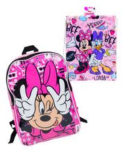 Cargar imagen en el visor de la galería, Set De Mochila Infantil Con Morral Mickey Minnie Mouse
